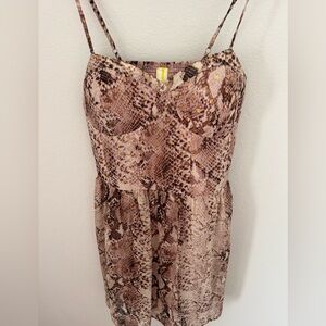 Snake Print Spaghetti Strap Dress
